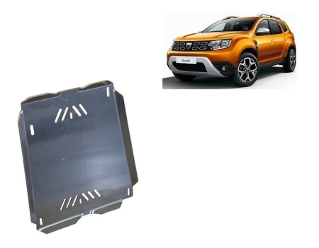 Scuturi Metalice - Scut rezervor din aluminiu Dacia Duster 2018-2024 - Aluminiu 4 mm