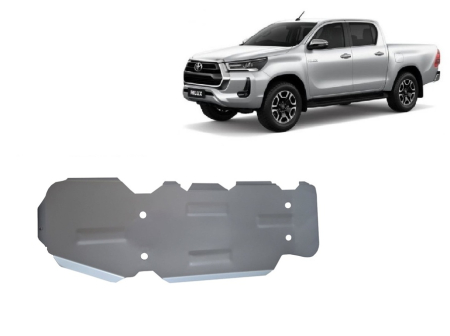 Scuturi Metalice - Scut rezervor din aluminiu Toyota Hilux Invicible 2021-2026 - Aluminiu 3 mm