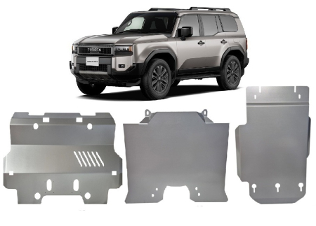 Scuturi Metalice - Set de scuturi din aluminiu Toyota Land Cruiser 2024-2026 - Aluminiu 4 mm