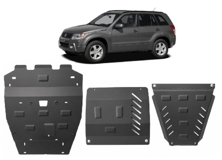 Scuturi Metalice - Set de scuturi Suzuki Grand Vitara 2005-2019 - Oțel 2.5 mm