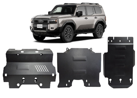 Scuturi Metalice - Set de scuturi Toyota Land Cruiser 2024-2026 - Oțel 3 mm