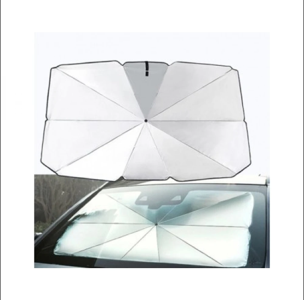 Parasolar auto tip umbrelă – protecție solară pentru parbriz, design pliabil, cu husă [3]