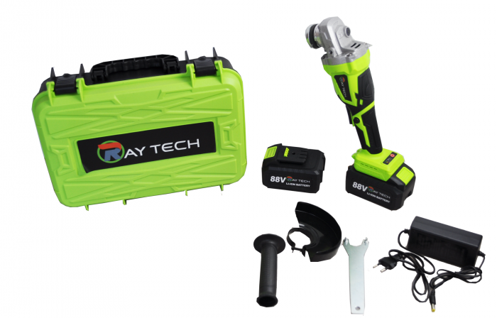 Polizor unghiular (Flex) Raytech 88V, 9000RPM, 2 acumulatori 4Ah, disc 125mm [1]