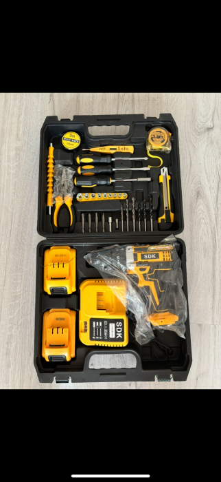 Trusă Bormașină Autofiletantă 48V cu 2 Acumulatori Li-Ion și Accesorii – Model SDK [2]