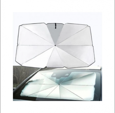 Parasolar auto tip umbrelă – protecție solară pentru parbriz, design pliabil, cu husă [2]