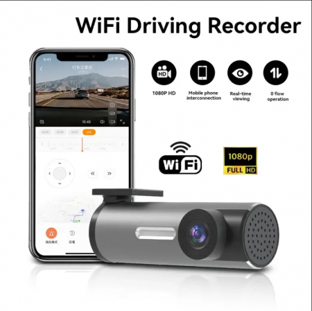 Camera DVR auto Full HD cu WiFi Control de pe smartphone, Night Vision