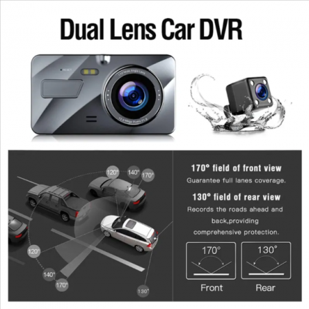 Cameră Auto DVR Dual Lens Full HD 4” [2]