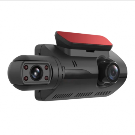 Cameră Auto DVR Full HD 1080P cu Dublă Lentilă – Înregistrare Față + Interior, Unghi Larg, Night Vision [0]