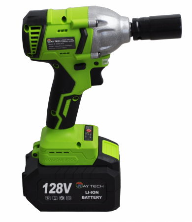 Cheie de Impact Raytech 128V, 350Nm, cu 2 acumulatori 6Ah + Geantă de transport [1]