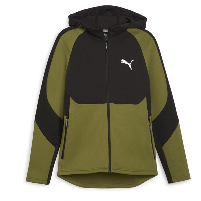 evostripe full-zip hoodie dk olive green 678995-33 [0]