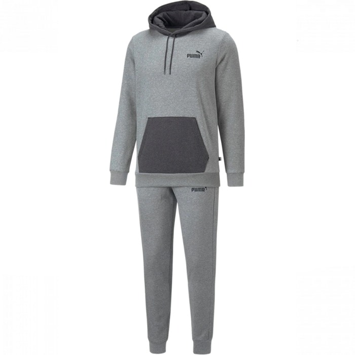 hooded sweat suit fl cl medium gray heat 670034-03 [0]