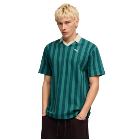 Tricouri barbati - PUMA CLASS Relaxed Pinnacle Polo Emerald 692069-41