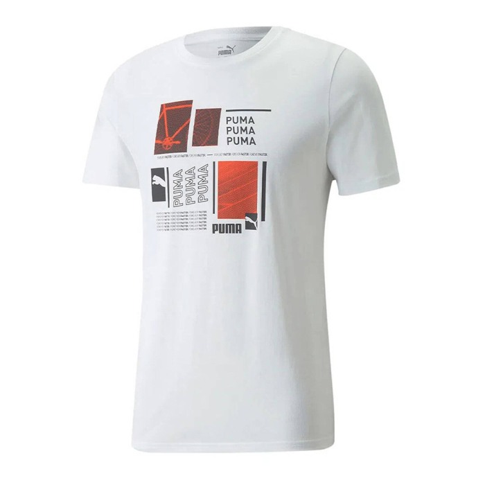 puma graphic tee puma white 848568-02 [0]