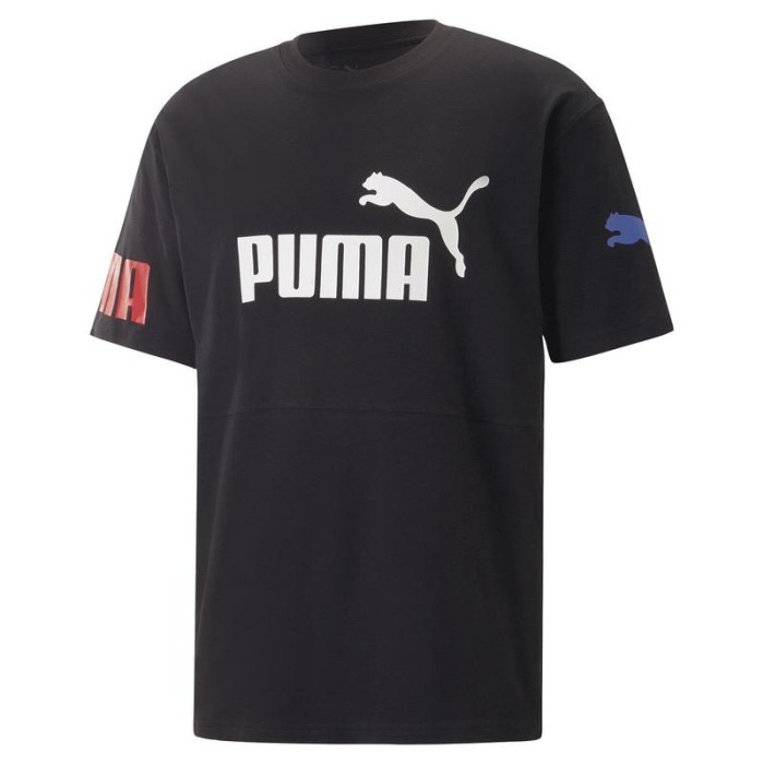 puma power colorblock tee puma black-war 673321-56 [0]