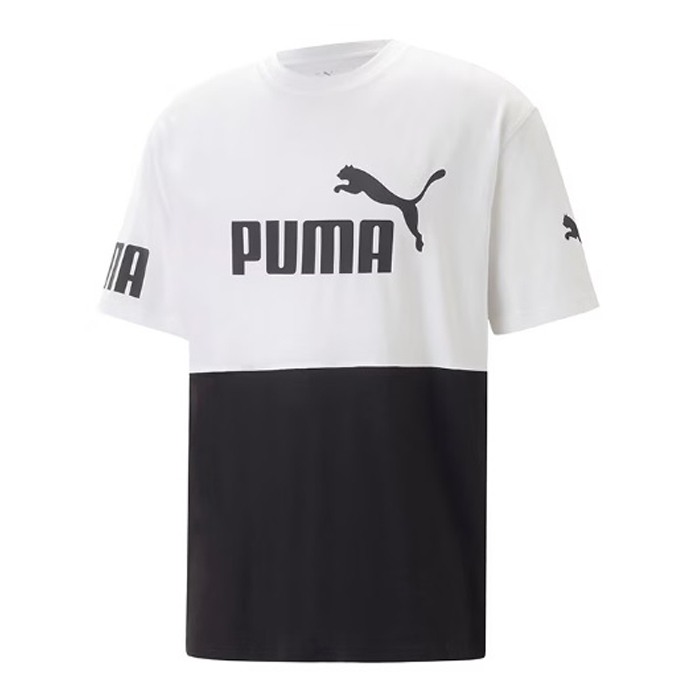 puma power colorblock tee puma white 673321-02 [0]