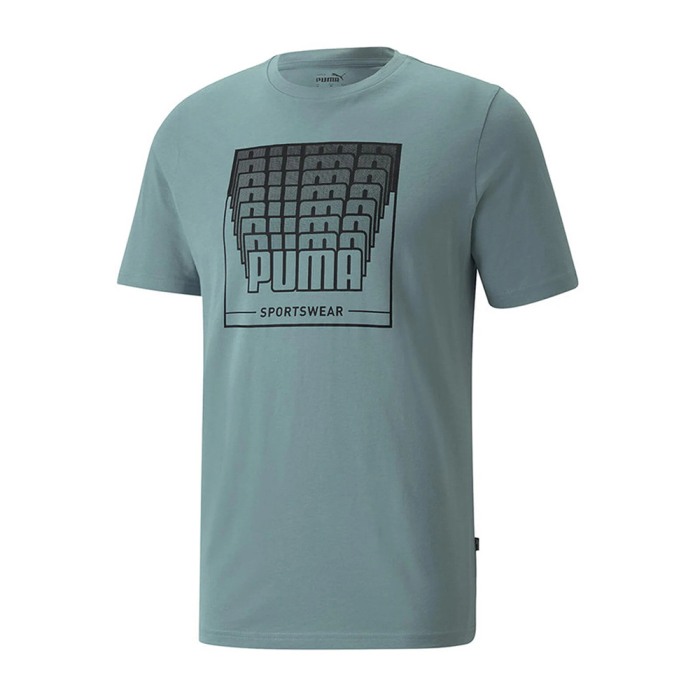 puma wording graphic tee mineral blue 848564-50 [0]