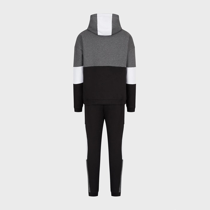 tuta felpa full zip cappuccio colourblock - sporty athletic PJ07Z-6LPV54-1200 [3]