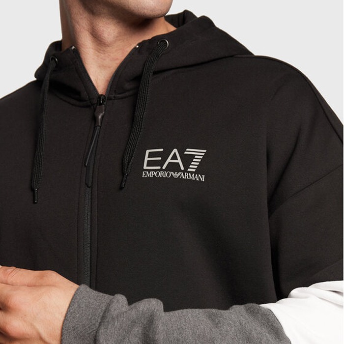 tuta felpa full zip cappuccio colourblock - sporty athletic PJ07Z-6LPV54-3925 [3]