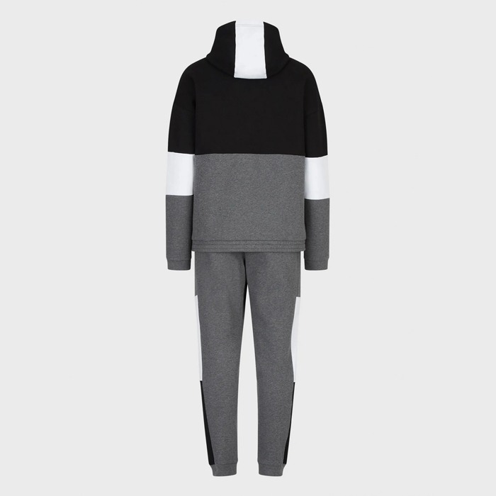 tuta felpa full zip cappuccio colourblock - sporty athletic PJ07Z-6LPV54-3925 [2]