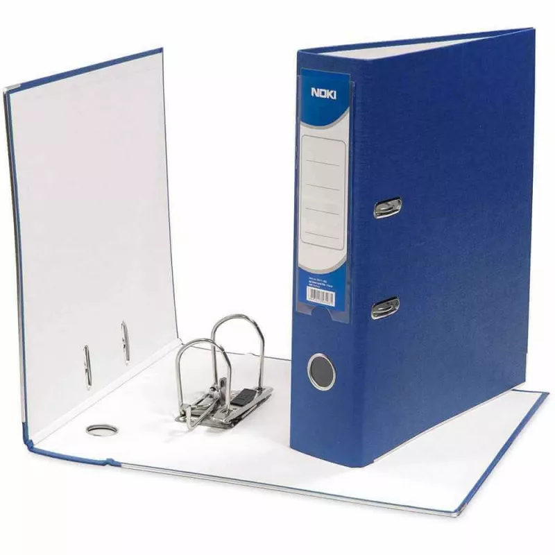 Papetarie si birotica - Biblioraft plastifiat A4, 7.5cm, albastru, NOKI
