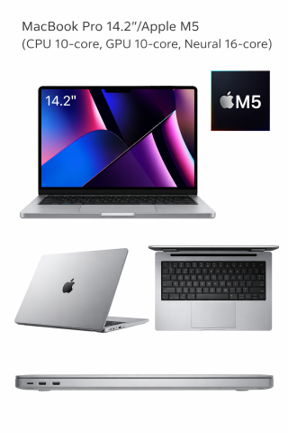 Echipamente IT, Display profesionale - MacBook Pro 14.2"/Apple M5 (CPU 10-core, GPU 10-core, Neural Engine 16
