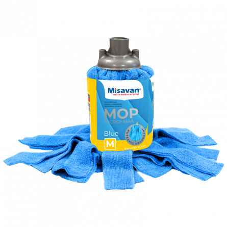 Articole curatenie - Rezerva mop Misavan, microfibra, marime M, Blue