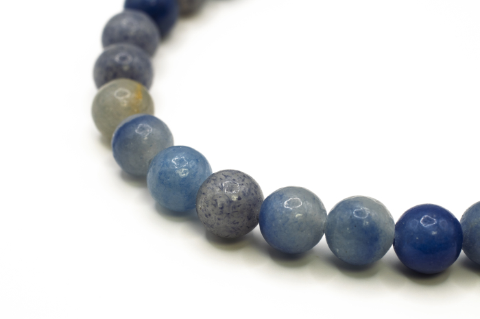 Brățară Agat Albastru Dantelă natural 6mm piatră elastică unisex ABSTRION [3]