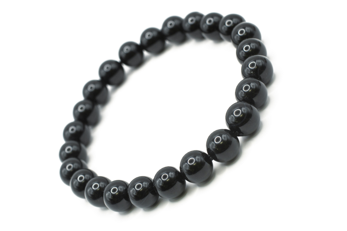 Brățară Agat Negru 8 mm – piatră naturală pentru protecție | ABSTRION [1]