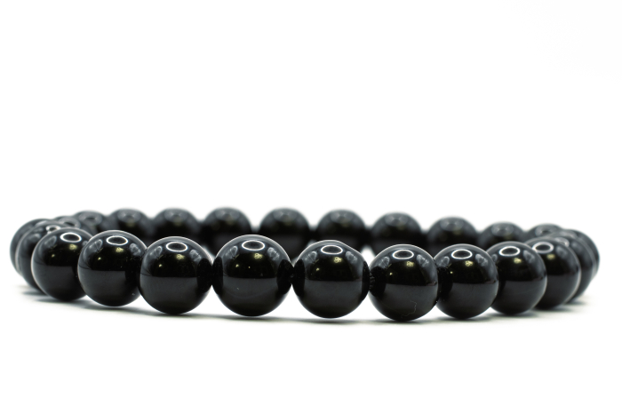 Brățară Agat Negru 8 mm – piatră naturală pentru protecție | ABSTRION [2]
