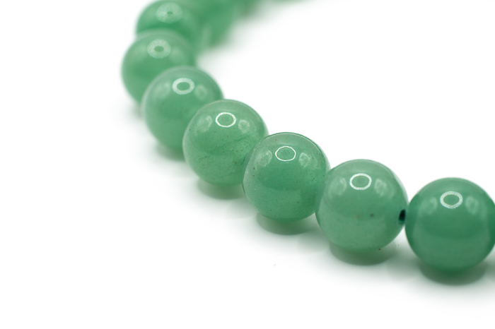 Brățară Aventurin natural 8.5mm piatră verde elastică unisex ABSTRION [3]