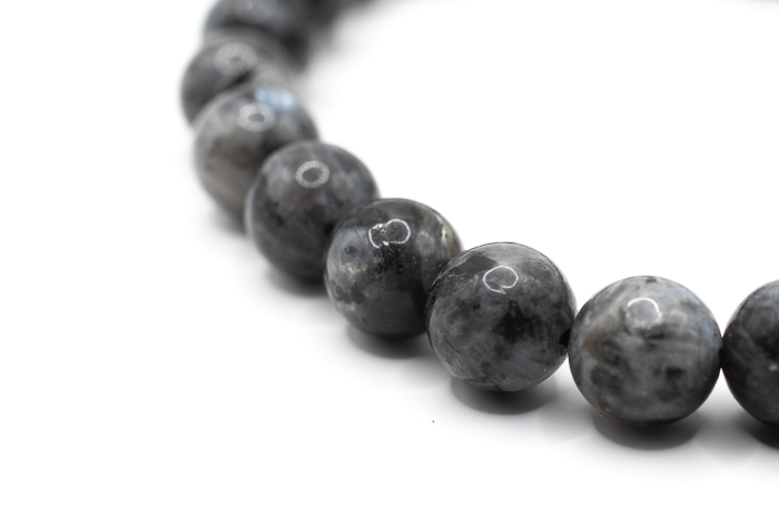 Brățară Labradorit Negru natural 8.5mm piatră elastică unisex ABSTRION [3]