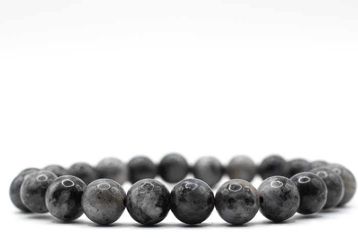 Brățară Labradorit Negru natural 8.5mm piatră elastică unisex ABSTRION [2]