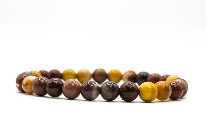 Brățară Rare Mookiate natural 6mm piatră elastică unisex ABSTRION [2]