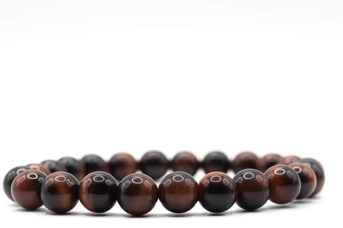 Brățară Ochi de Taur natural 8.5mm piatră elastică unisex ABSTRION [2]