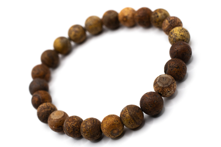 Bratari Pietre Naturale 8-9mm - Brățară Agat Rustic natural 8.5mm piatră elastică unisex ABSTRION