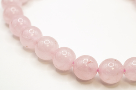 Brățară din cuart roz 8mm - mărgele naturale pe fundal alb [2]