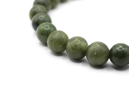 Brățară Jad Canadian natural 8.5mm piatră verde elastică unisex ABSTRION [2]