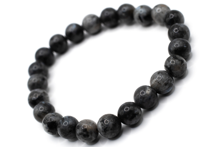 Bratari Pietre Naturale 8-9mm - Brățară Labradorit Negru natural 8.5mm piatră elastică unisex ABSTRION