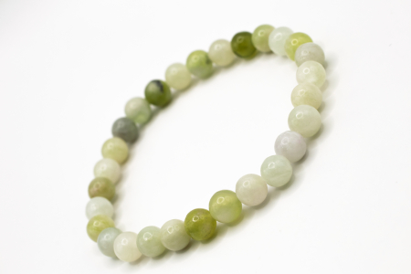 Bratari Pietre Naturale 4-6mm - Brățară Olive Jad natural 6mm piatră verde elastică unisex ABSTRION