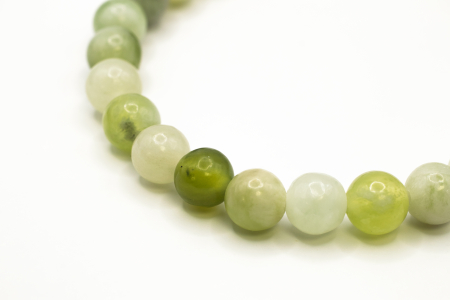 Brățară Olive Jad natural 6mm piatră verde elastică unisex ABSTRION [2]