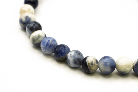 Brățară Sodalit natural 6mm piatră albastră elastică unisex ABSTRION [2]