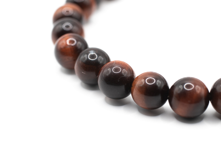 Brățară Ochi de Taur natural 8.5mm piatră elastică unisex ABSTRION [2]