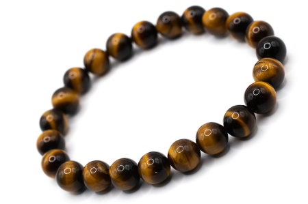 Bratari Pietre Naturale 8-9mm - Brățară Ochi de Tigru natural 8.5mm piatră elastică unisex ABSTRION