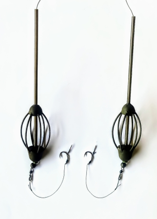 Pescuit la crap - Set 2 Monturi Pescuit Crap cu Momitor Clasic și Auto-Înțepare ACA Fishing