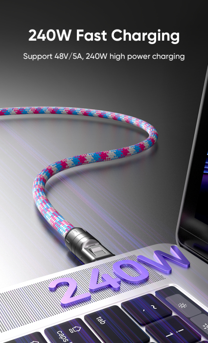 Lanyard pentru Telefon, Cablu USB-C 240W PD Fast Charging [5]