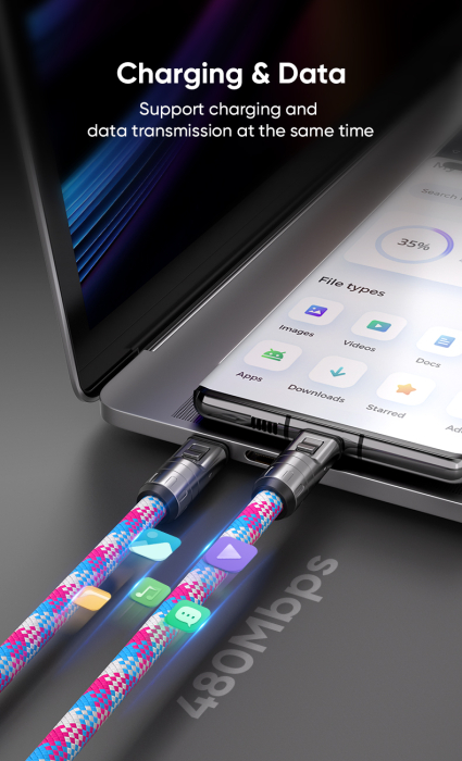 Lanyard pentru Telefon, Cablu USB-C 240W PD Fast Charging [6]