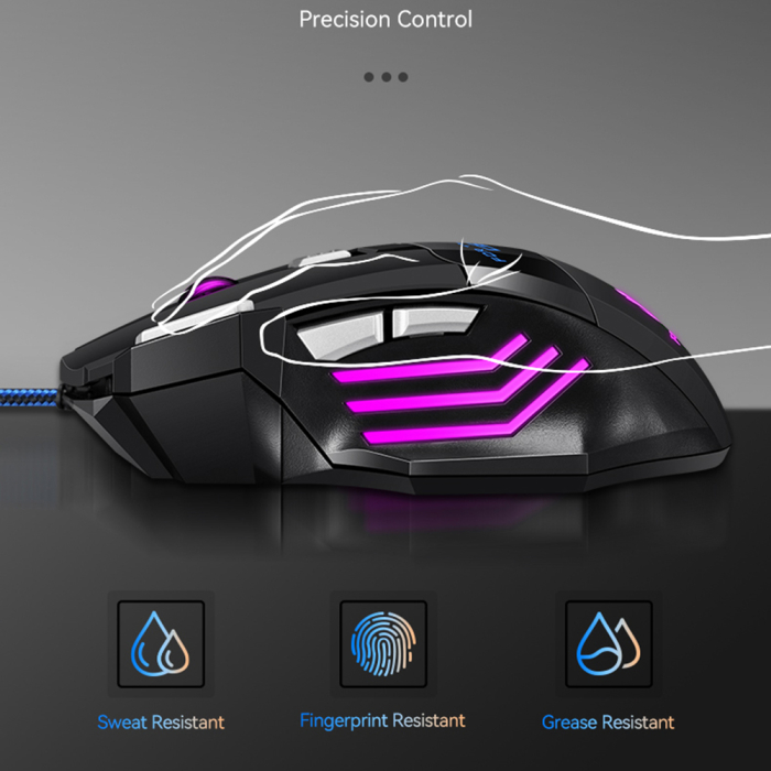 Mouse Gaming, USB cu Fir, 7 Butoane, DPI 800-1200-2400 [13]