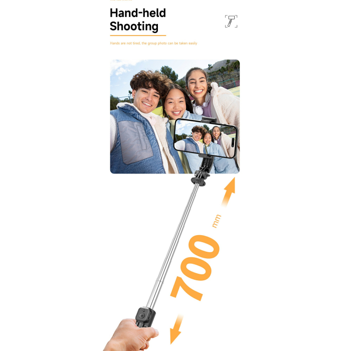 Trepied Selfie Stick Bluetooth cu Telecomandă [6]