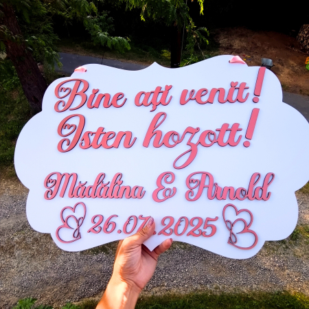 Nunta - Plăcuțe "Bine ati venit!"