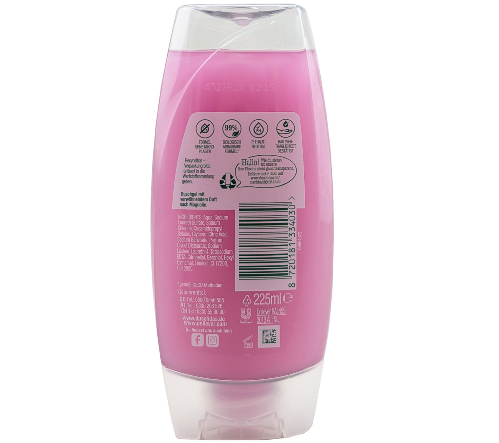 Elina Gel de Duș Magnolie 0% Microplastic 225ml [2]